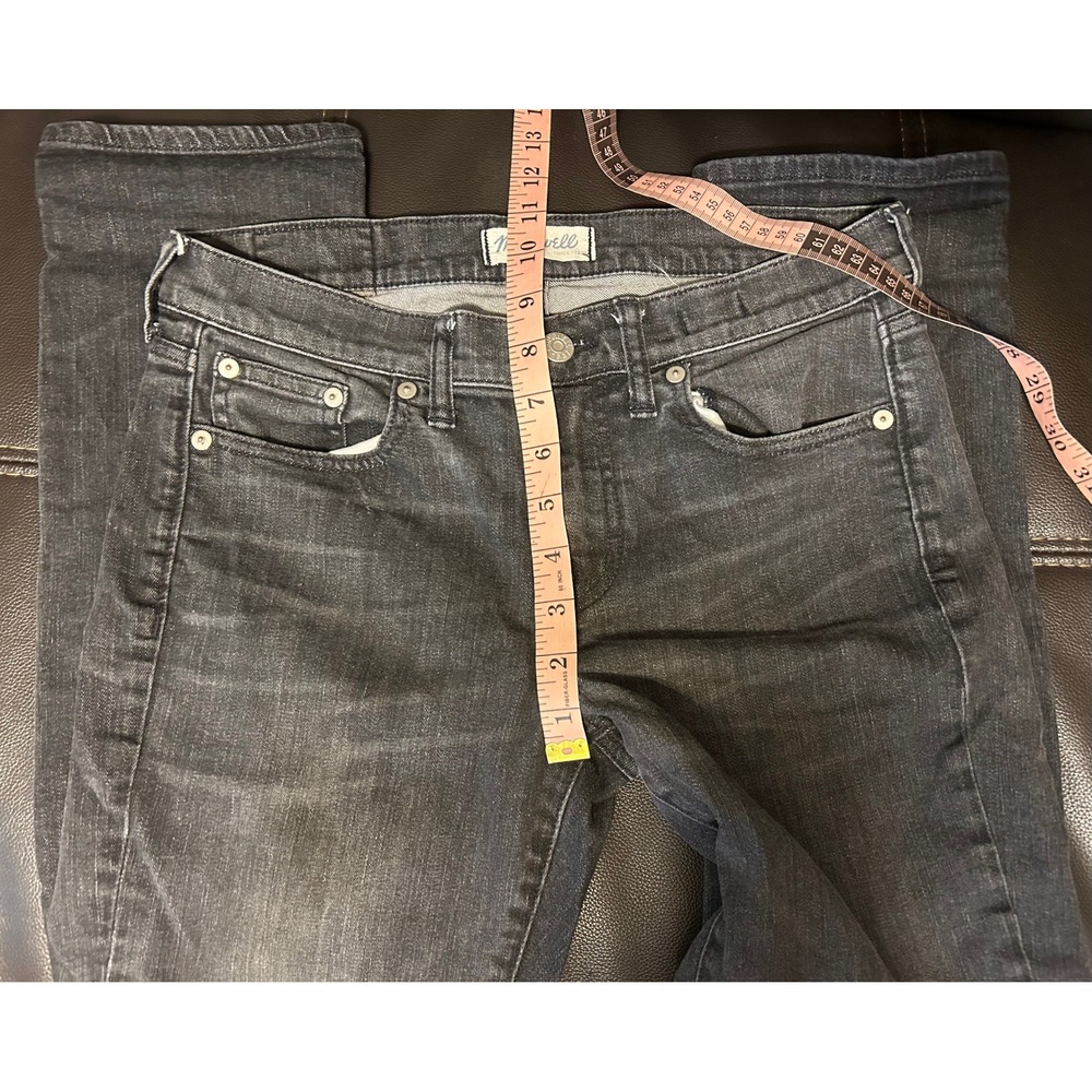 Madewell Slim Boy Jean. Black Distressed. Midrise, Straight Leg. Women's Size 27 - Picture 6 of 12